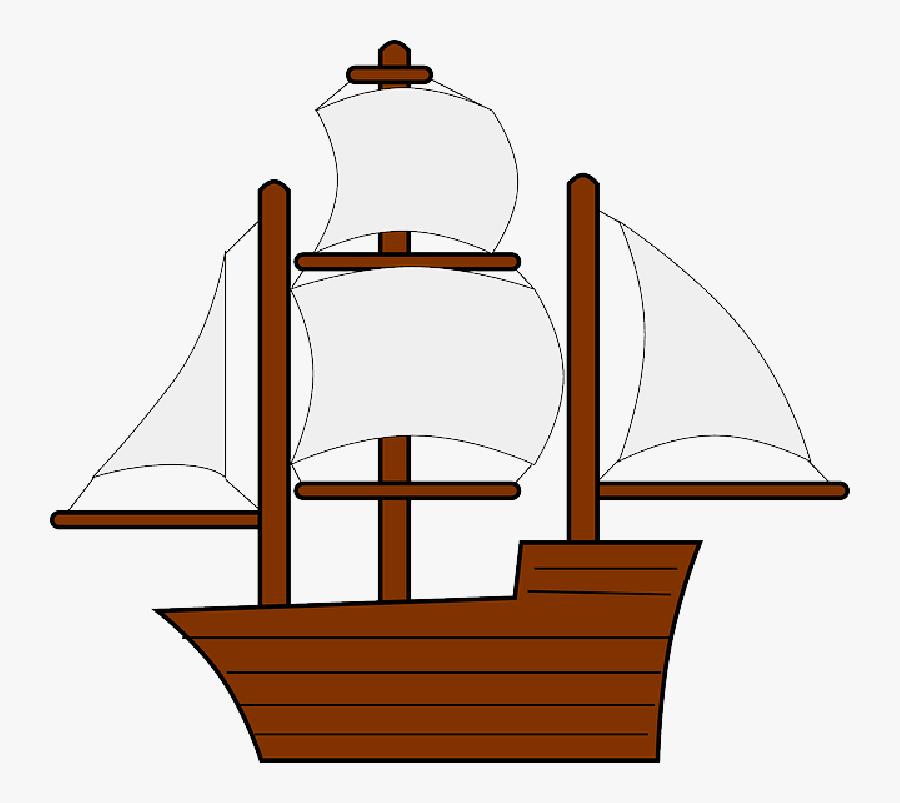 Mayflower Clipart Sail Boat - Ship Clip Art, Transparent Clipart