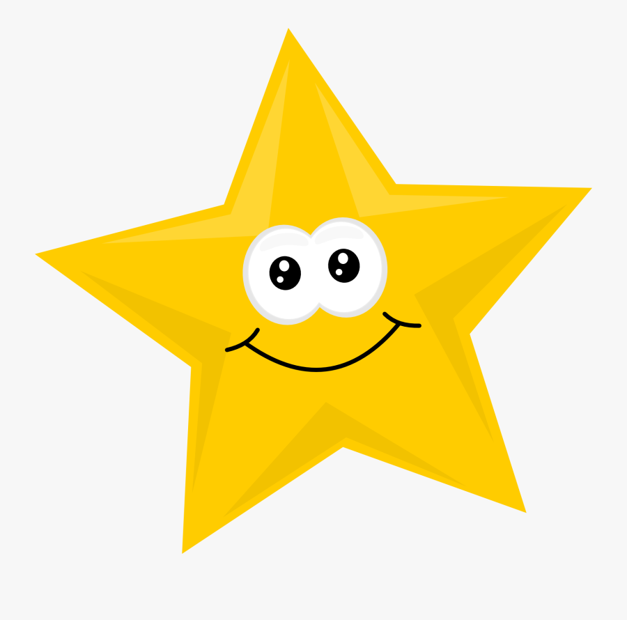 Smiling Star No Background, Transparent Clipart