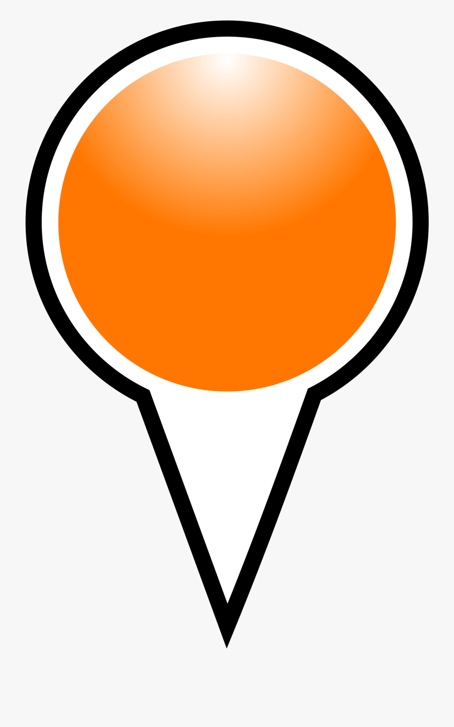 Squat Marker Orange Png Images - Push Pin Logos Png, Transparent Clipart