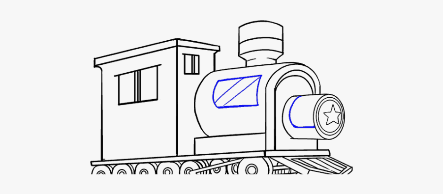 Train Drawing Easy Way, Transparent Clipart