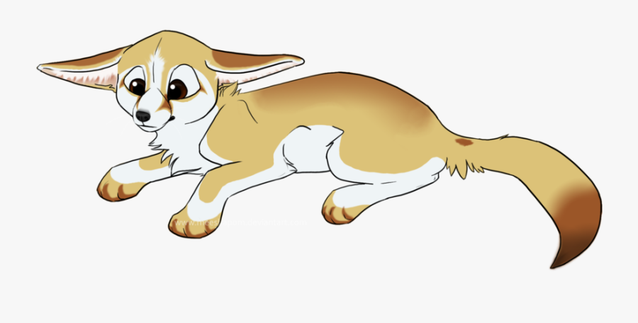 Fennec Fox Clipart Cartoon Pencil And In Color Fennec - Fennec Fox Furry Drawings, Transparent Clipart