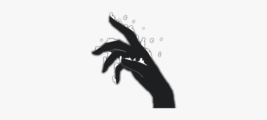 #fire #hand #hipster #tumblr #rock #power #black & - Drawing, Transparent Clipart