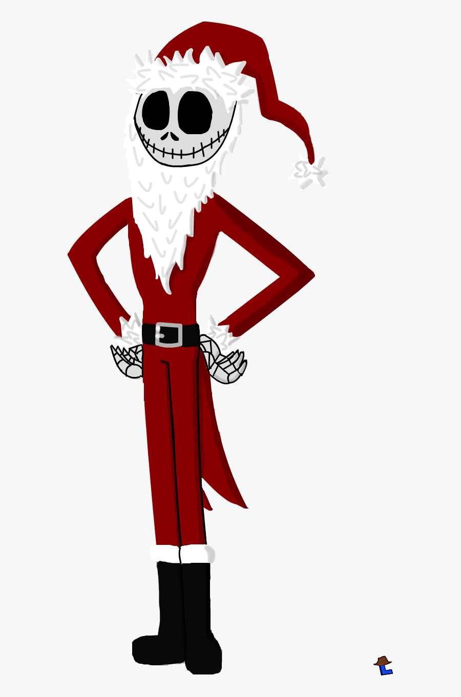 Moon Clipart Nightmare Before Christmas - Jack Skeleton As Santa, Transparent Clipart