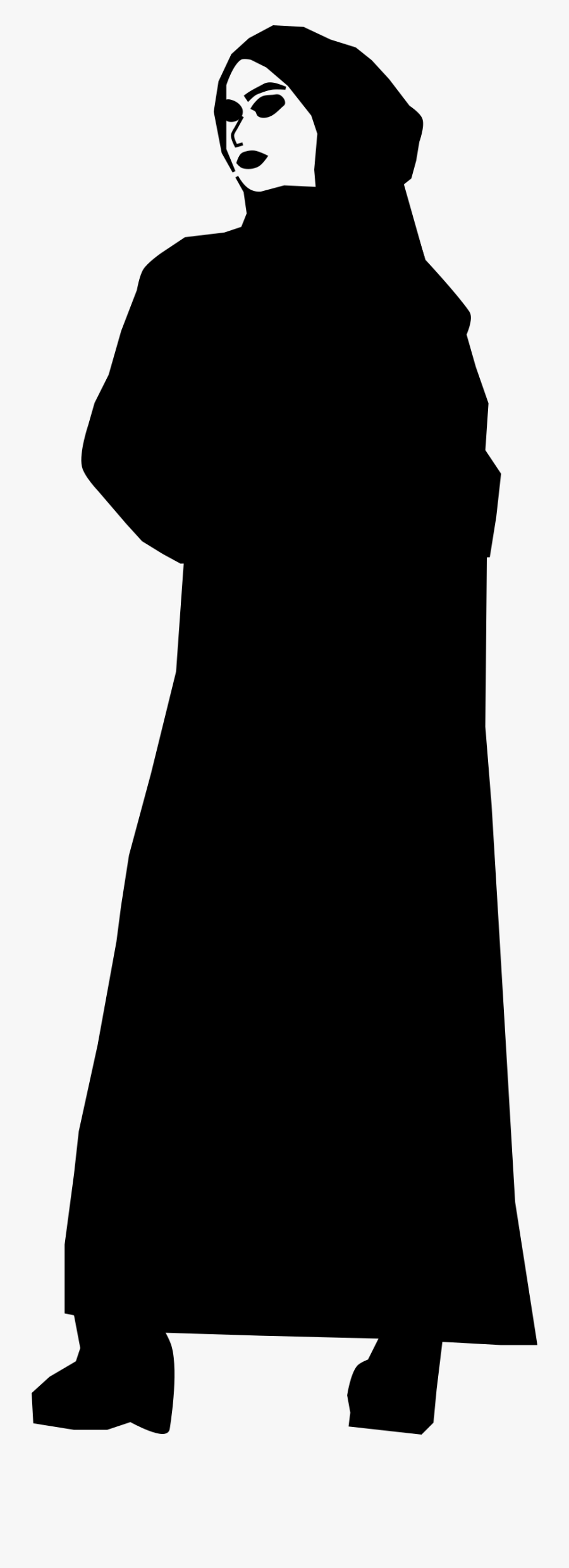 Muslim Woman Cliparts - Silhouette Hijab Girl Png , Free Transparent