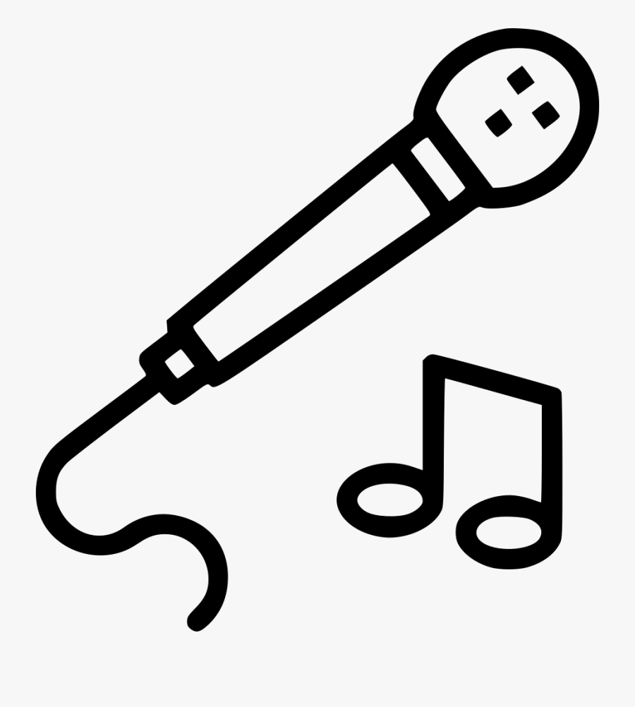 Transparent Microphone With Music Notes Clipart - Microphone Notes Icon Png, Transparent Clipart