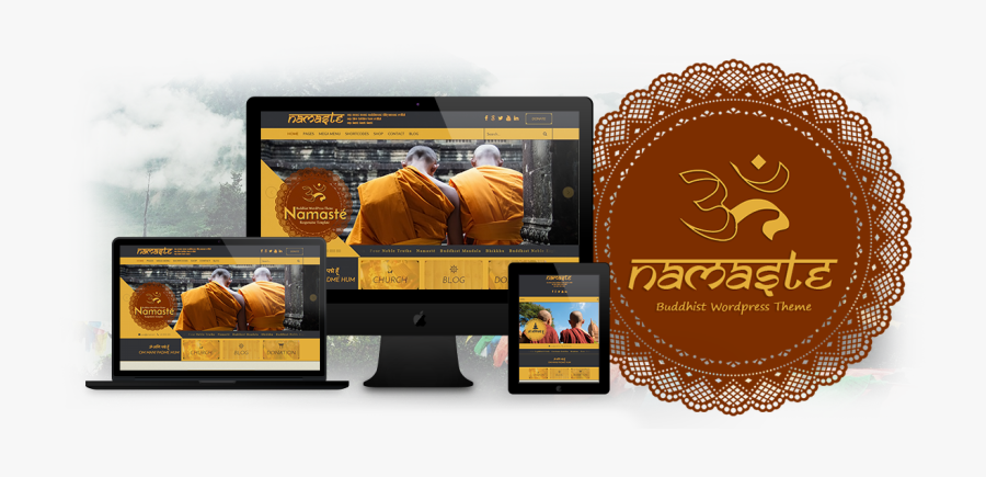 Clip Art Namaste Wordpress Theme Buddhism - Online Advertising, Transparent Clipart