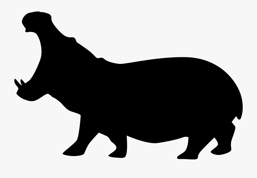 Hippo Silhouette At Getdrawings - Hippo Silhouette Clip Art, Transparent Clipart