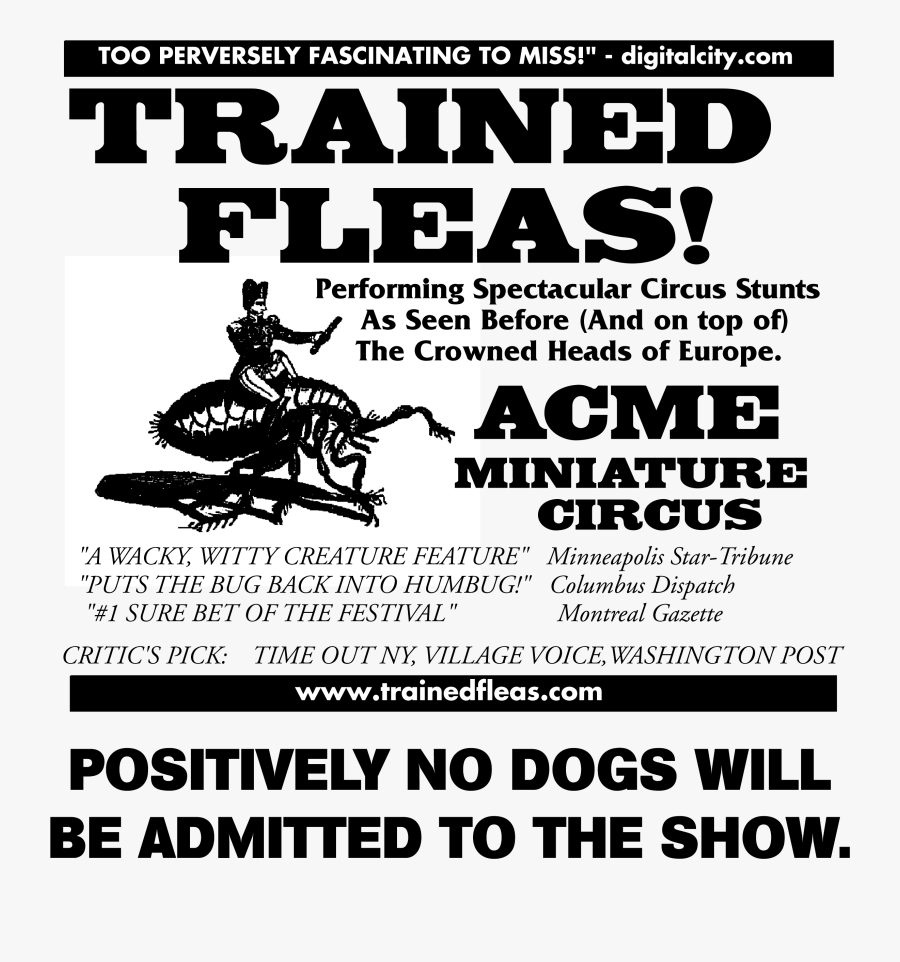 Acme Miniature Flea Circus - Flea Circus, Transparent Clipart
