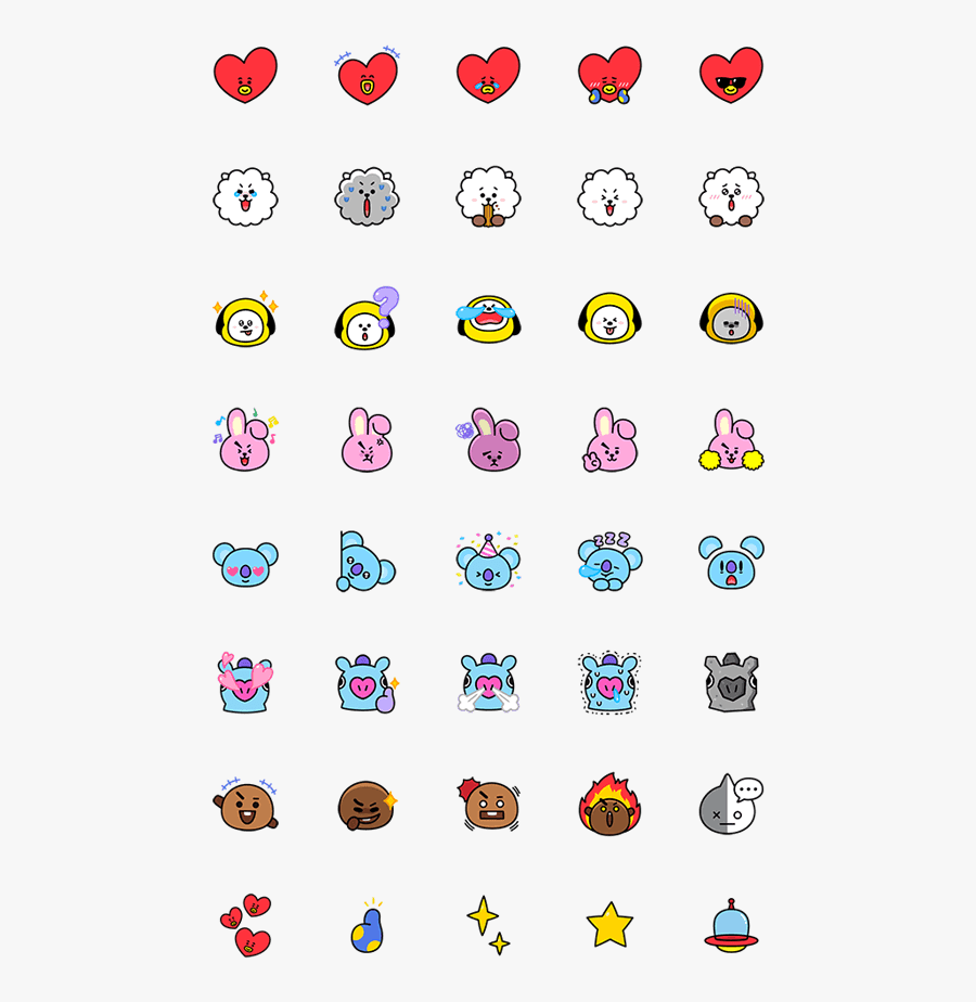 Bt21 Emoticons, Transparent Clipart