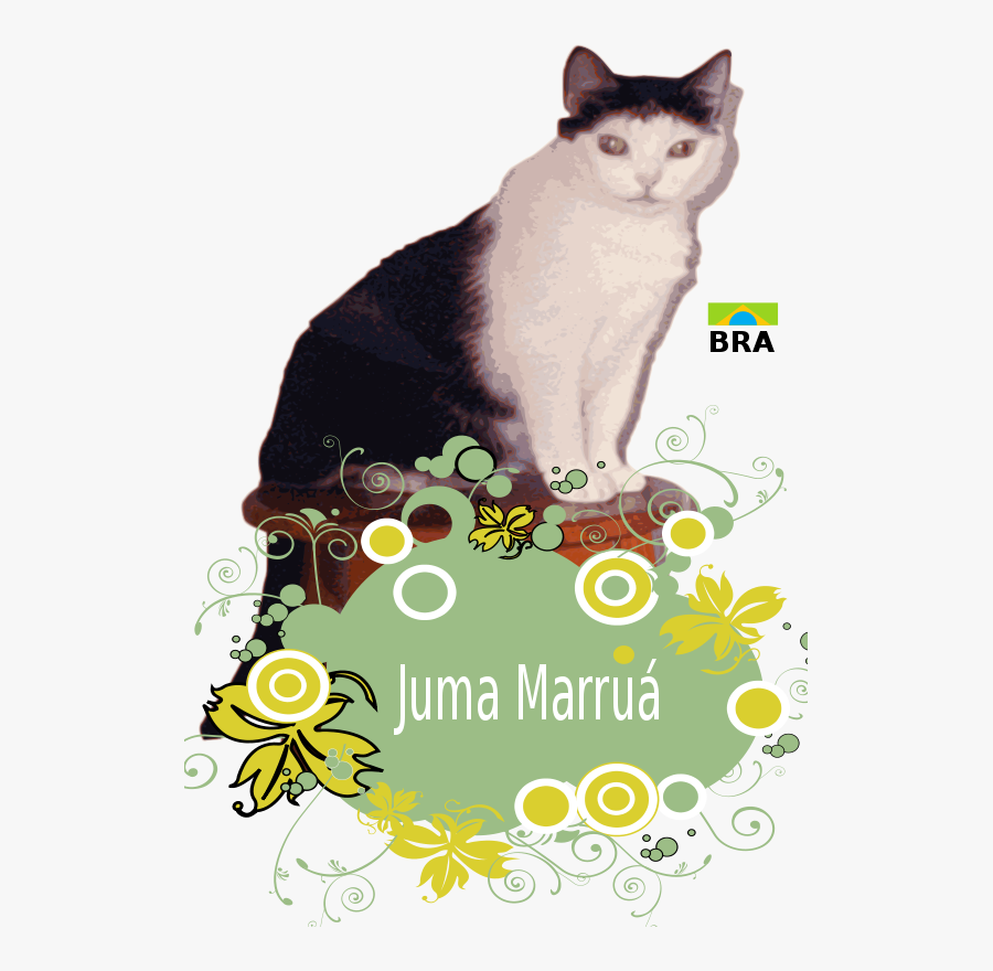 Juma Marruã¡ With Flowers Clip Art - Cat Sitting On The Stool Clipart, Transparent Clipart