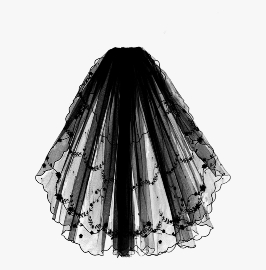 #veil #vale #lace - Black Veil Png, Transparent Clipart