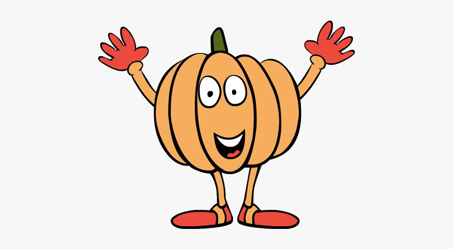 Pumpkin Clipart Waving - Waving Pumpkin Clip Art, Transparent Clipart