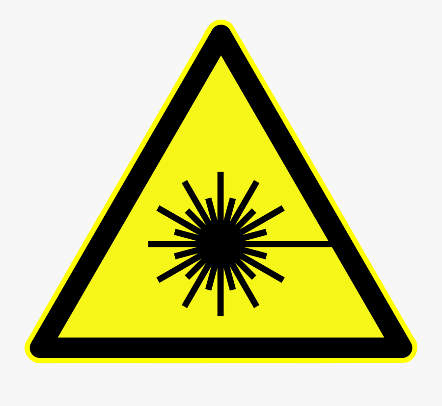 Laser Spark Plugs Could Reduce Emissions - Laser Radiation Warning Sign, Transparent Clipart