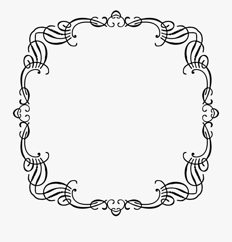 Flourishes Clipart French - Vintage French Frame Floral , Free ...