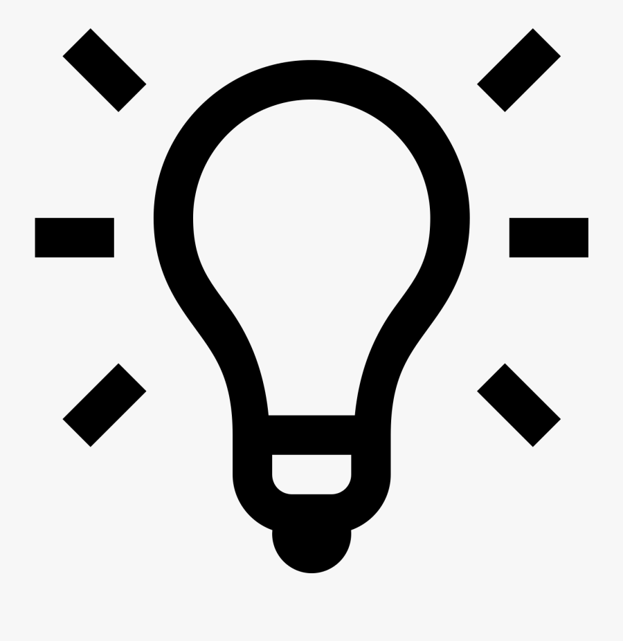 Idea Icon Free Icons - Idea Icon Black And White Icon, Transparent Clipart