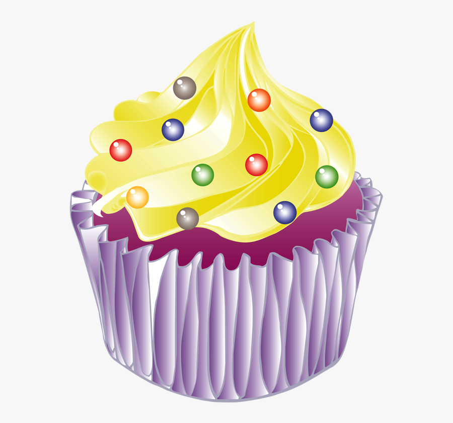 Transparent Cupcake Clipart - Yellow Cupcake Clip Art, Transparent Clipart