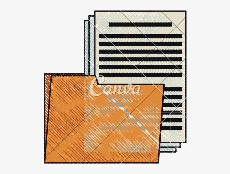 Drawing Folder Document Security Data - Illustration, Transparent Clipart
