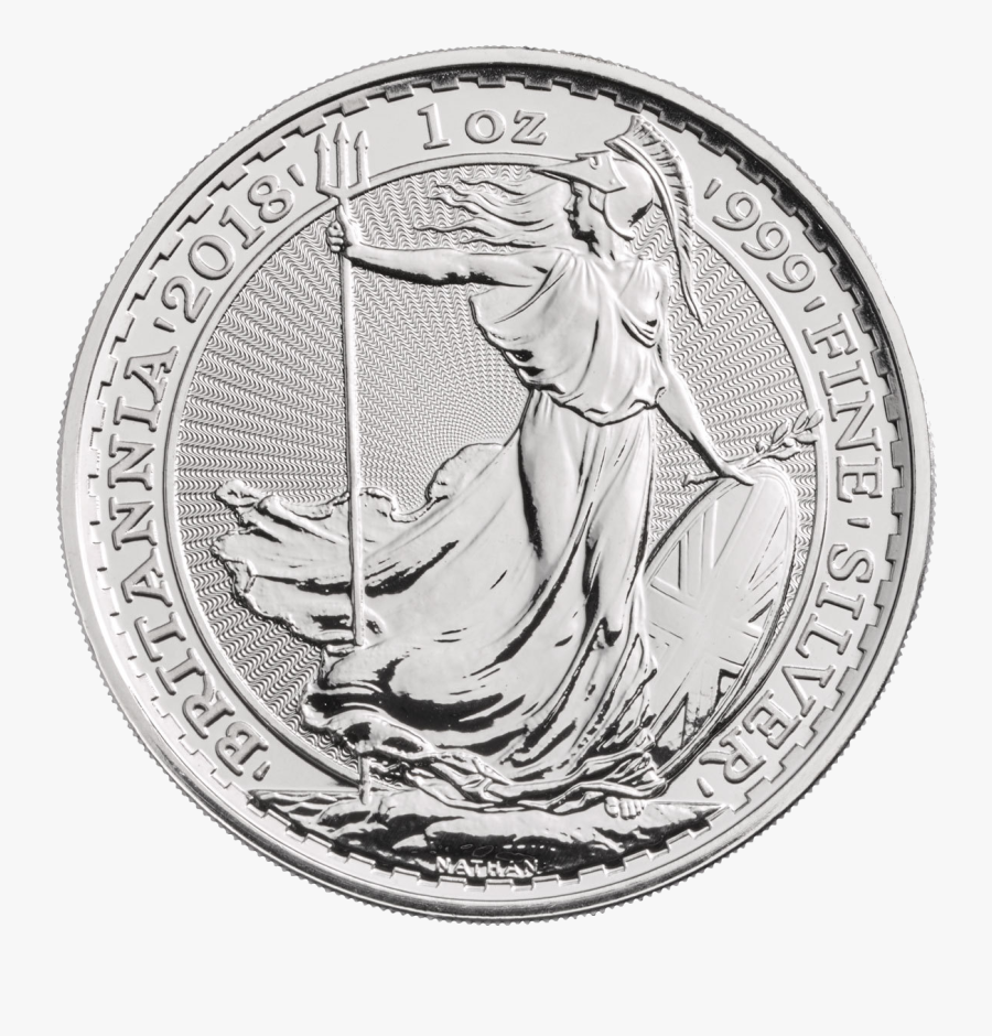 Silver Coin Transparent Png - 2018 Britannia Silver Coin, Transparent Clipart