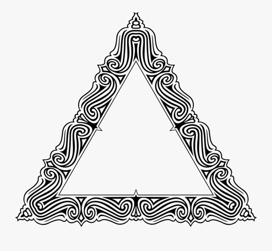 Line Art,triangle,symmetry - Рамка Треугольная Пнг, Transparent Clipart