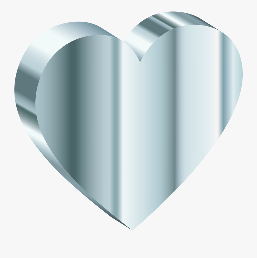 This Free Icons Png Design Of 3d Heart Of Silver - Gold 3 D Heart Background, Transparent Clipart