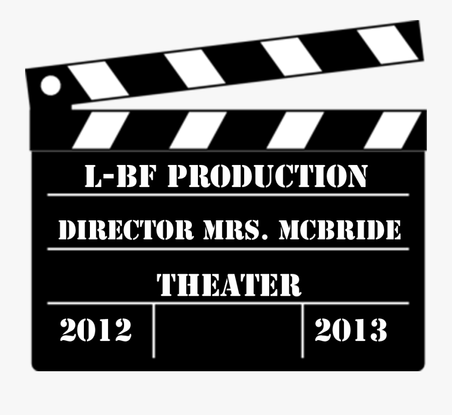 L-bf Theatre - Clapper Board, Transparent Clipart