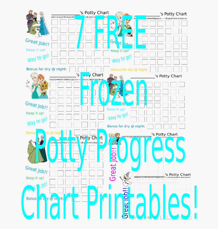 Free Printable Frozen Potty Training Chart , Free Transparent Clipart ...