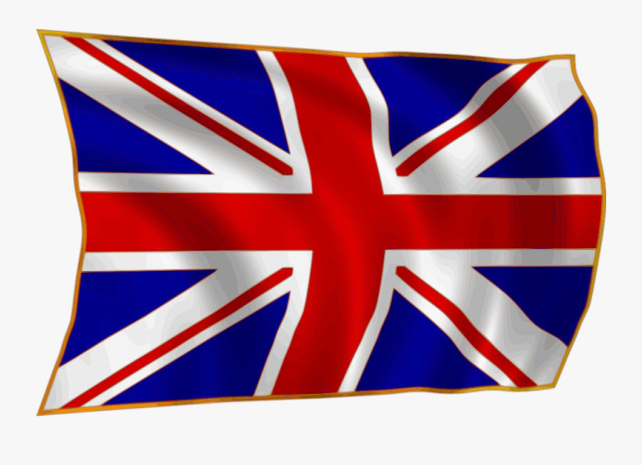 Union Flag Fluttering In Breeze - British Flag Gif Png, Transparent Clipart