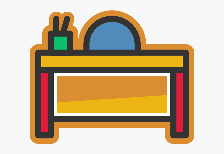 Cis Icon Teacher Desk, Transparent Clipart