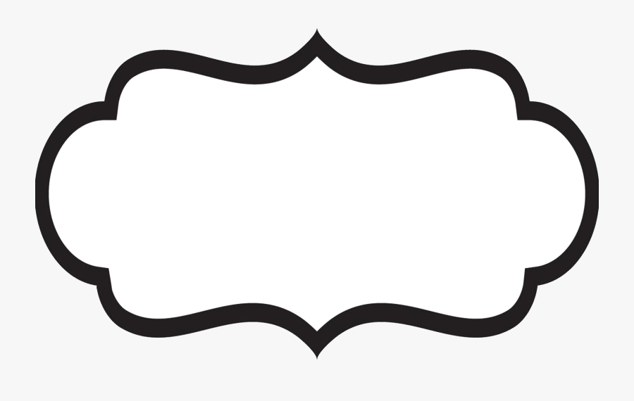 Transparent Folder Clipart Black And White - Label Shape, Transparent Clipart