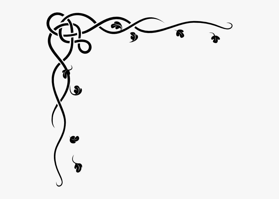 Black And White Vines Clip Art, Transparent Clipart