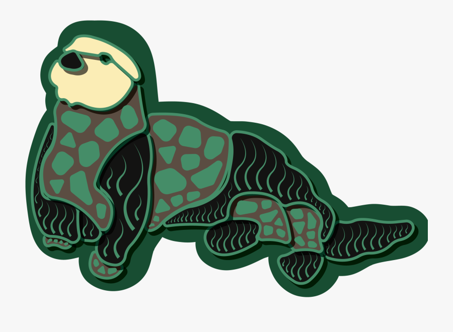 Sea Otter Sticker - Illustration, Transparent Clipart