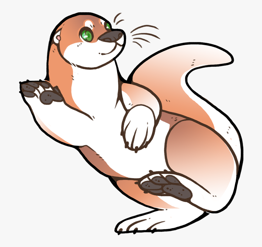 Drawing Furry Otter Transparent Png Clipart Free Download - Cartoon, Transparent Clipart