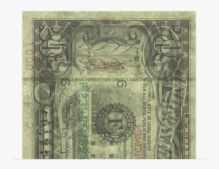 Clip Art 2 Dollar Bill Ghost - Us Dollar Bills Transparent Security Thread, Transparent Clipart