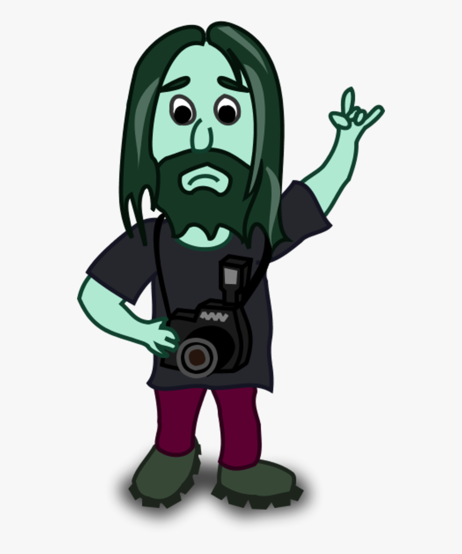 Transparent Camera Png Vector - Long Hair Man Clipart, Transparent Clipart