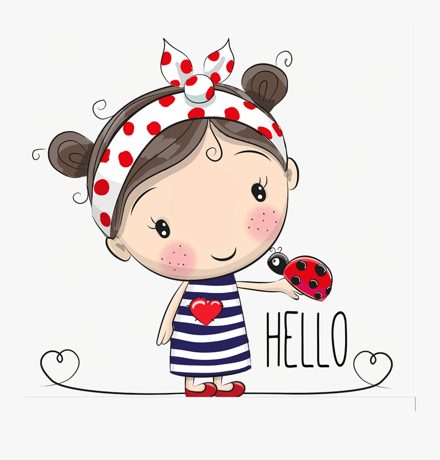 Headband Drawing Indian Cartoon - Cute Girl Illustration, Transparent Clipart