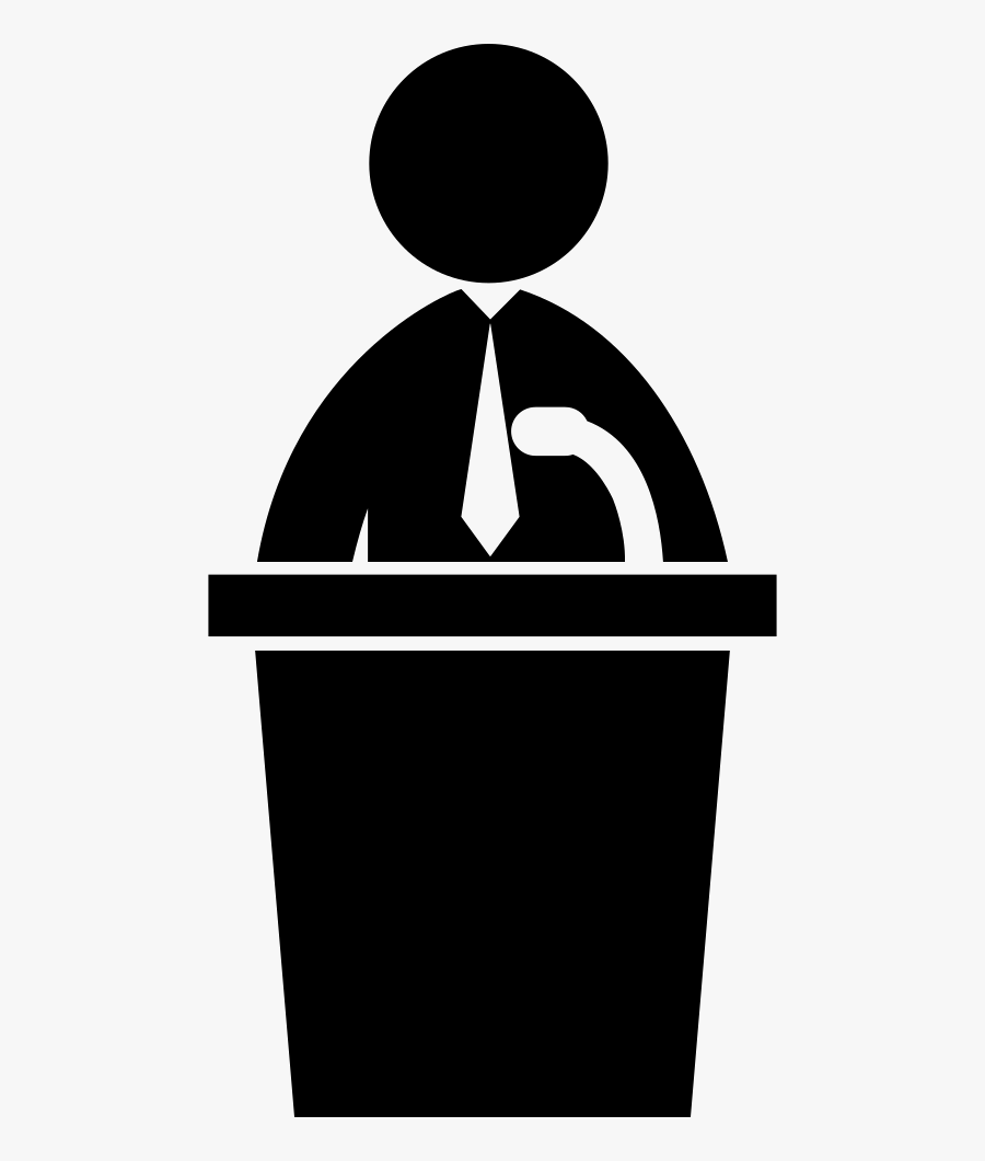 Political Candidate Speech Svg Png Icon Free Download - Election Silhouette Png, Transparent Clipart