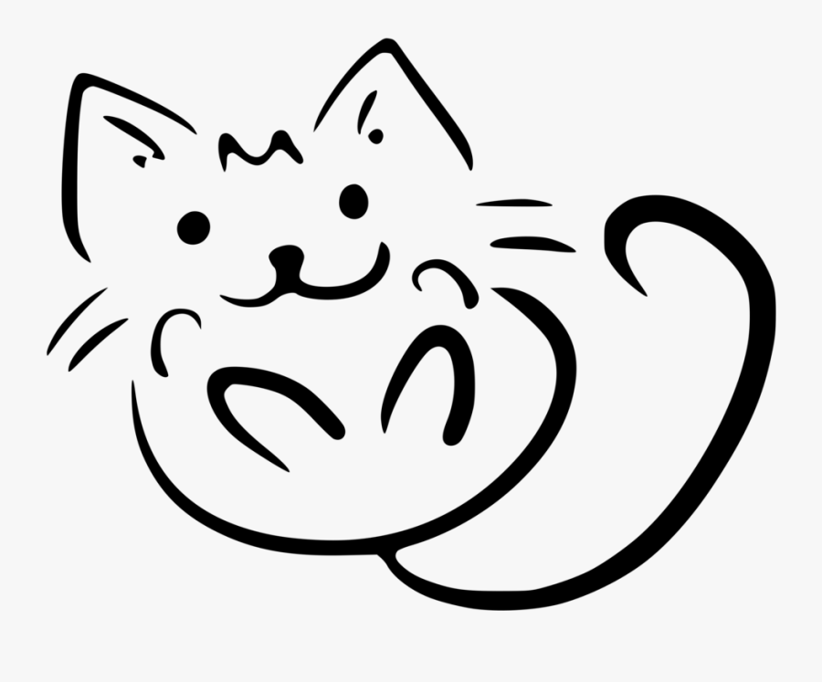 Kitten Cat Sticker Decal Zazzle - Cat Drawing On A Mug, Transparent Clipart