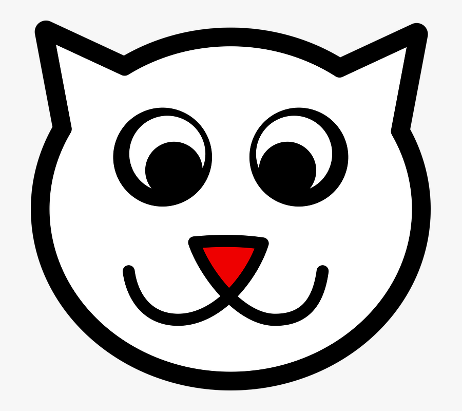 Cartoon Images Cat Face, Transparent Clipart