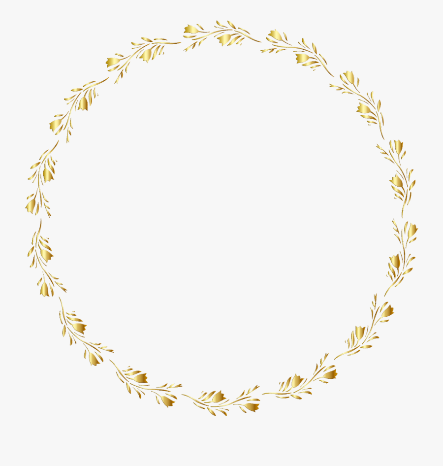 Gold Round Border Png, Transparent Clipart