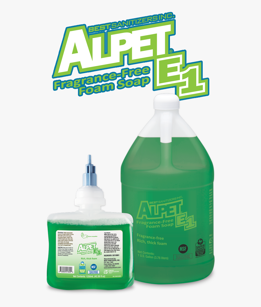 Alpet Q E2 Is The Best E2 Hand Soap For Food Processors - Plastic Bottle, Transparent Clipart