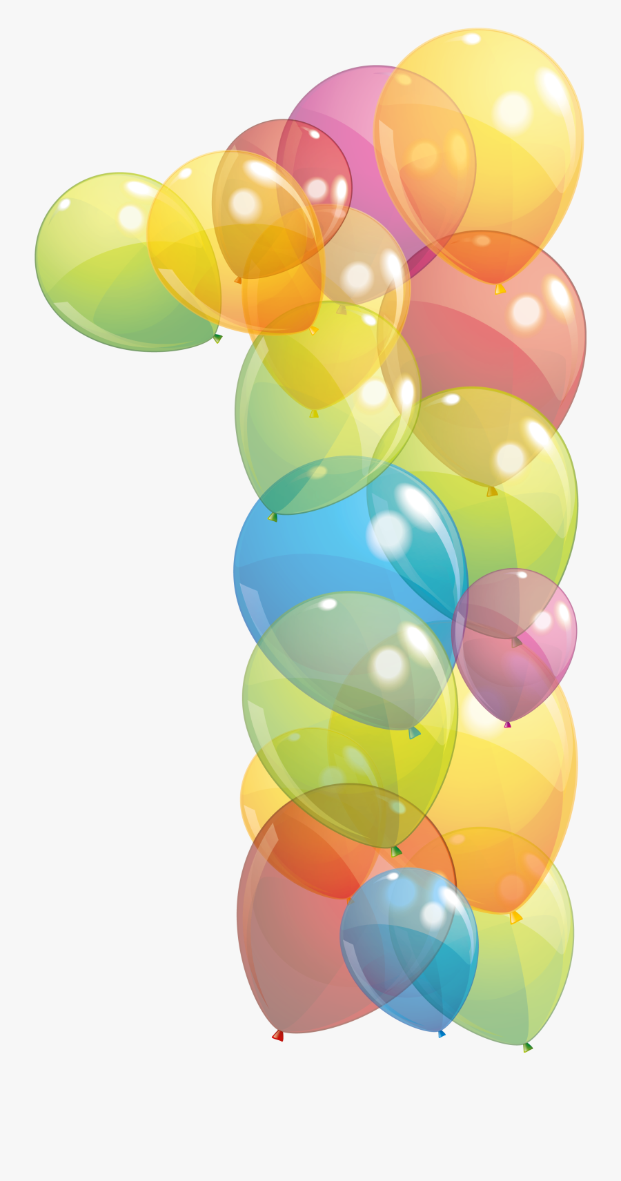 Transparent One Number Of Balloons Png Clipart Image - Number 1 Balloon Clipart, Transparent Clipart