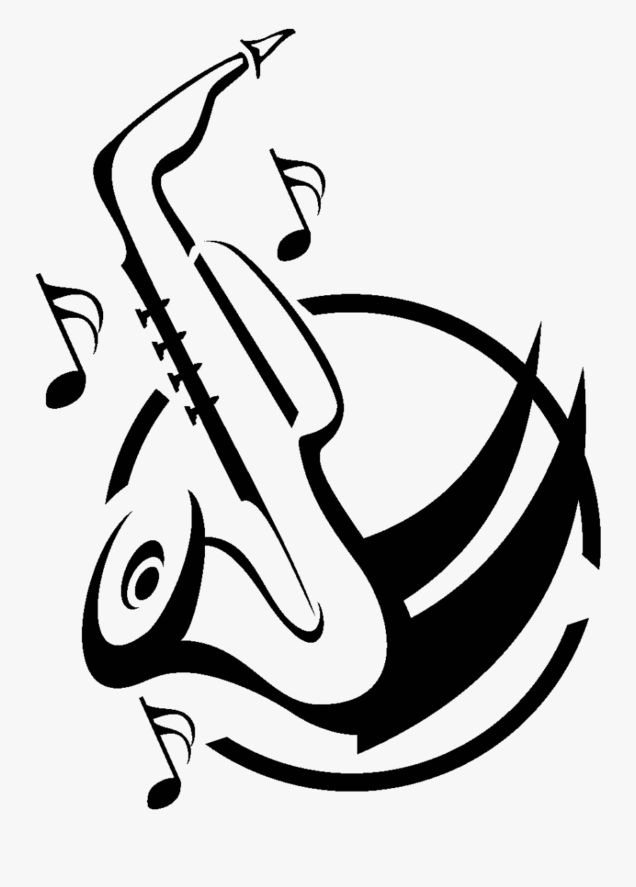 Sticker Design Saxophone Ambiance Sticker Jv083, Transparent Clipart