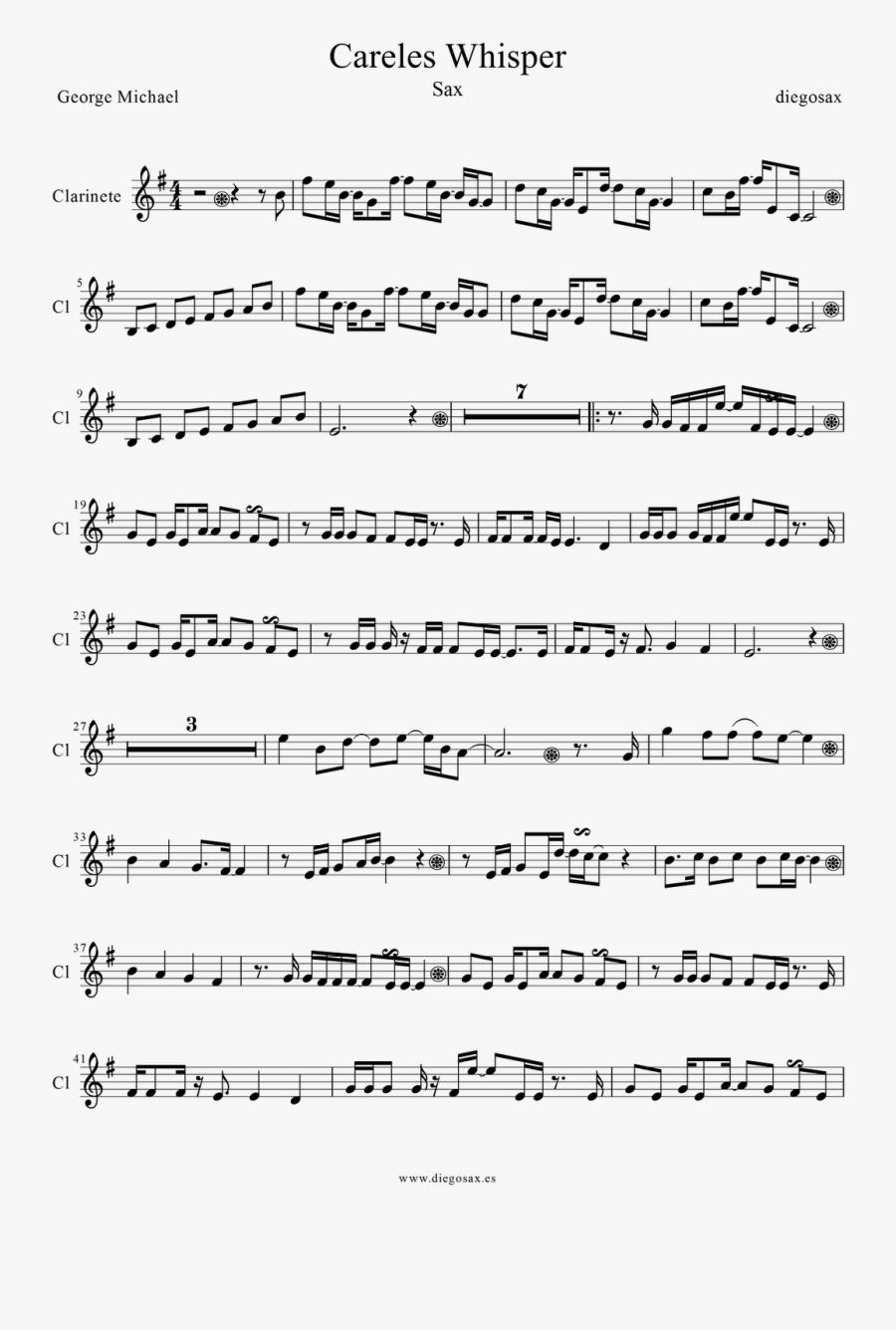 Clip Art Partitura De Para Clarinete - Let It Go Cello Sheet Music, Transparent Clipart