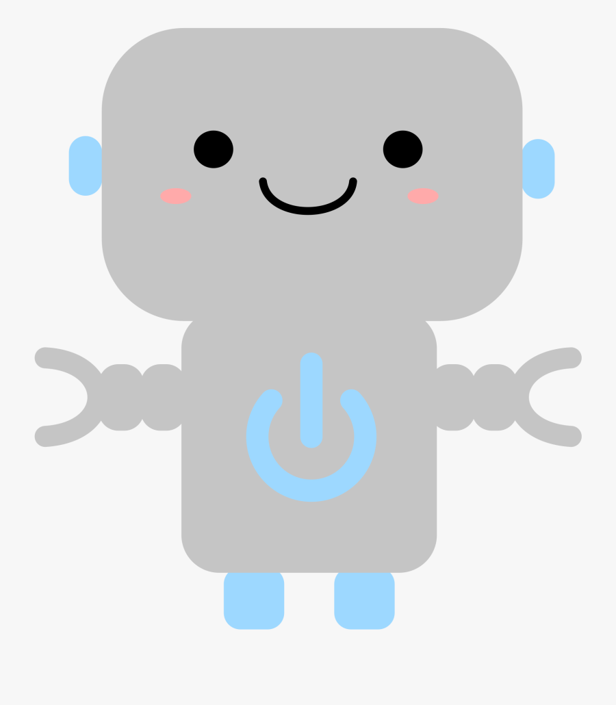 Kawaii Robot With Power Symbol Icons Png - Robot Kawaii, Transparent Clipart