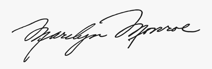 Marilyn Monroe Signature - Firma De Marilyn Monroe Vector, Transparent Clipart