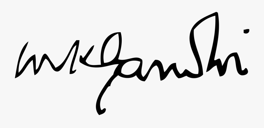 File - Gandhi Signature - Svg - Signatures Of Famous - Mahatma Gandhi Signature, Transparent Clipart