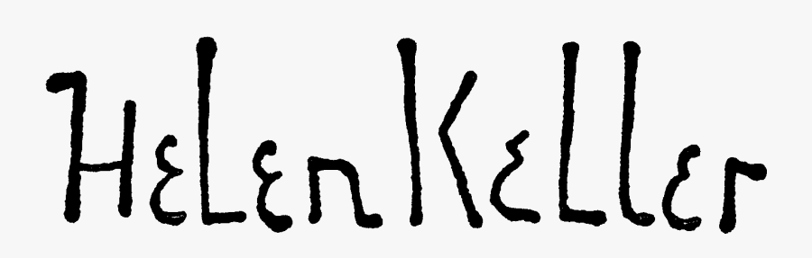 Helen Keller Signature, Transparent Clipart