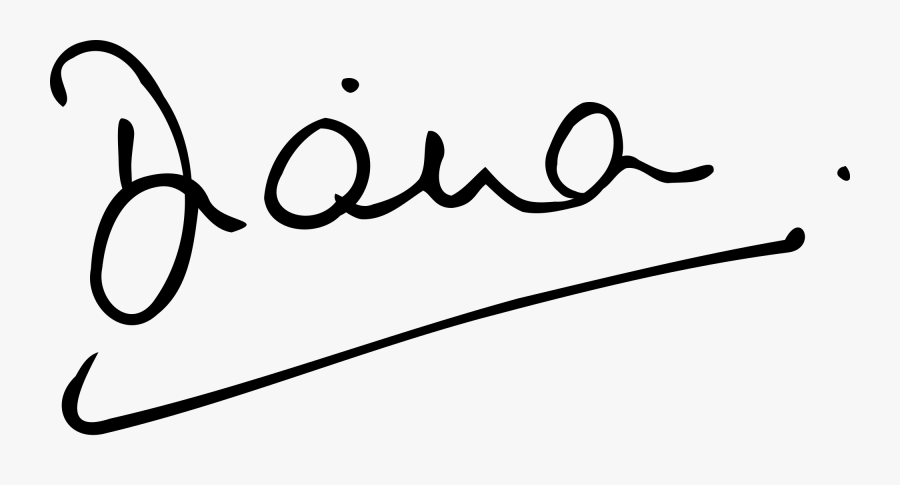 Lady Diana Signature - Princess Diana Signature, Transparent Clipart