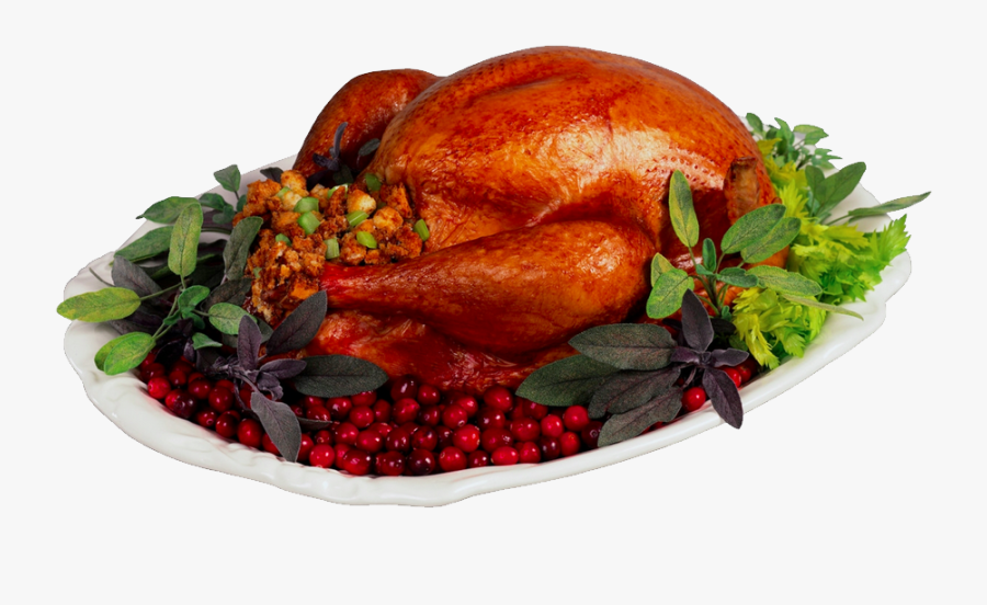 Turkey Food Png - Cooked Turkey Black Background, Transparent Clipart