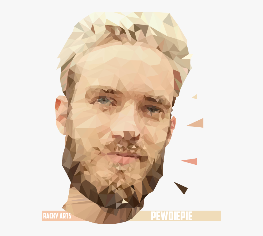 Clip Art Beautiful Low Poly Art - Pewdiepie Low Poly Art, Transparent Clipart